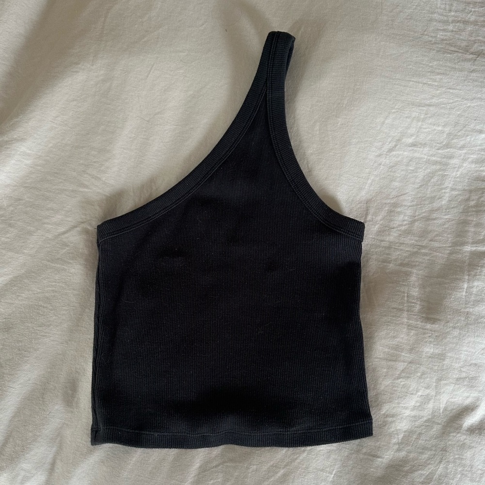 Abercrombie Asymmetrical Black Tank Top, S